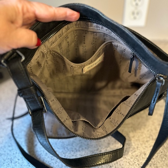 Margot All Black Leather Purse, Handbag - Picture 6 of 12